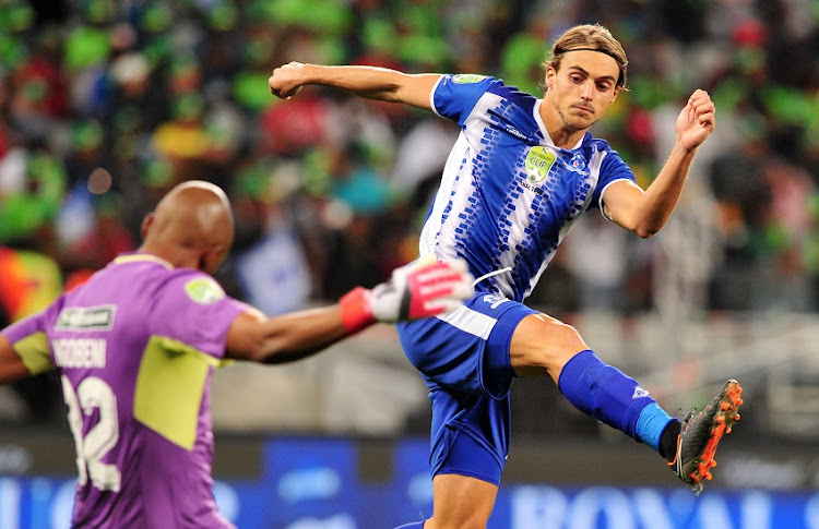 Andrea Fileccia of Maritzburg United during the 2018 Nedbank Cup Final between Maritzburg United and Free State Stars at Cape Town Stadium on 19 May 2018.