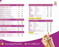 Madhurai Famous Jigarthanda menu 1