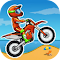 Item logo image for Moto X3M Game - Race through levels with massive obstacles!
