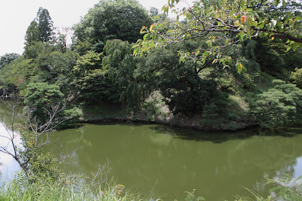 上田城：本丸土塁の隅欠