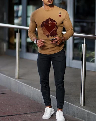 Red Heart A Slim Sweater Long Sleev - 1