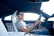 Nyck de Vries driving the Vision EQXX around Silverstone.