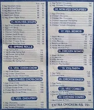 Raj Chinese Food menu 1