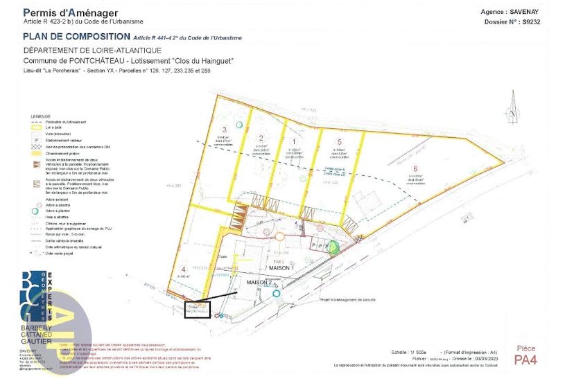  Vente Terrain à bâtir - 643m² à Pontchâteau (44160) 