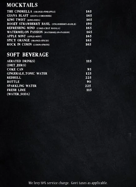 The Brew Lab menu 