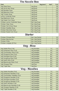 The Wok Box menu 1