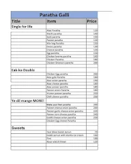 Paratha Galli menu 1