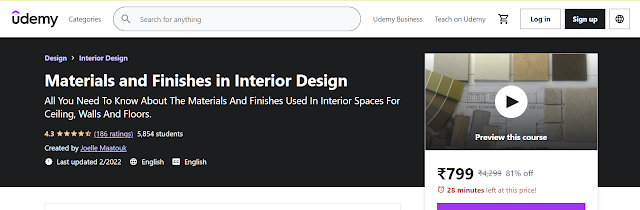 Materials and Finishes in Interior Design by Udemy