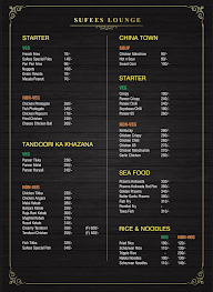 Sufees Restaurant menu 1