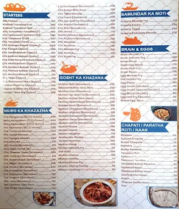 Cafe Zam Zam menu 