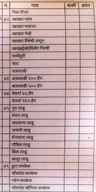 Jahagirdas Bakers menu 3