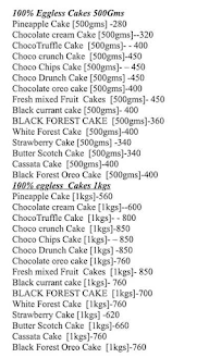 The Cake Hub menu 1