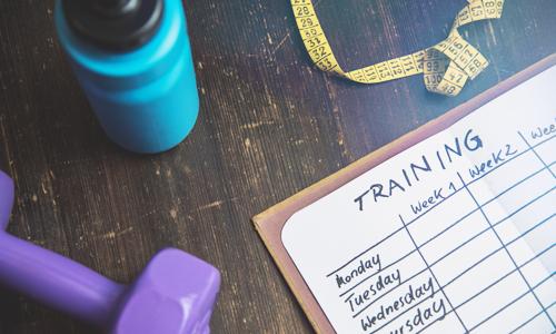 A training schedule planned ahead of time helps make fitness a habit