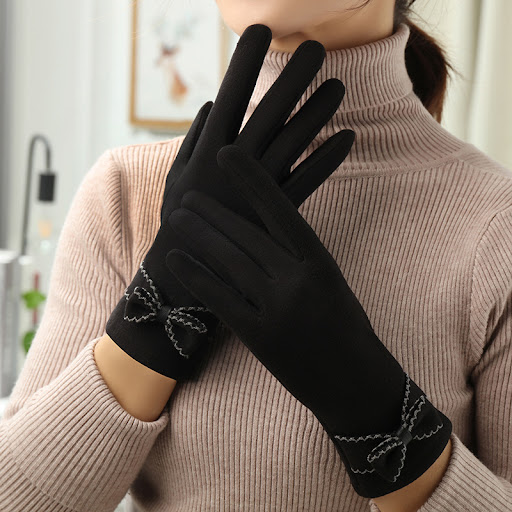 Title 4, Velvet warm Korean cute cold gloves. Keep your ...