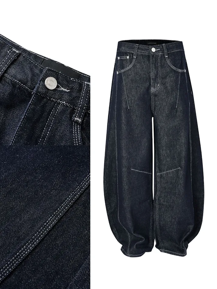 Široke farmerke u jarkim osnovnim bojama za muškarce i žene. Udobne i moderne. Pantalone sa širokim nogavicama za casual i moderan izgled.