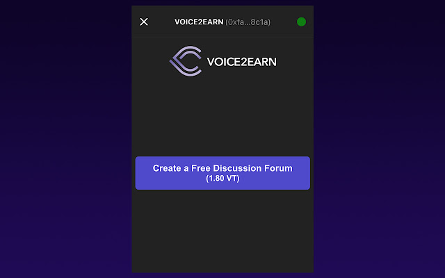 VOICE2EARN chrome extension