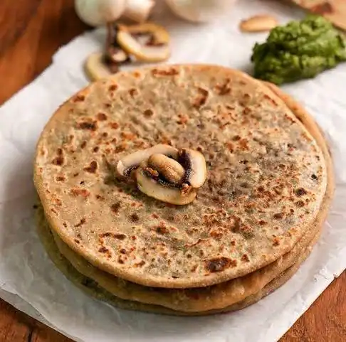 Mushroom Tawa Paratha