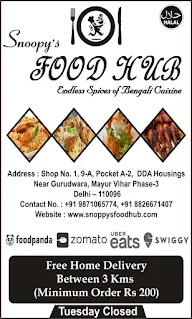 Snoopys Food Hub menu 1