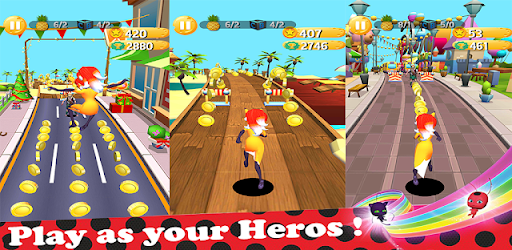 Superhero Rena Rouge Run 3D