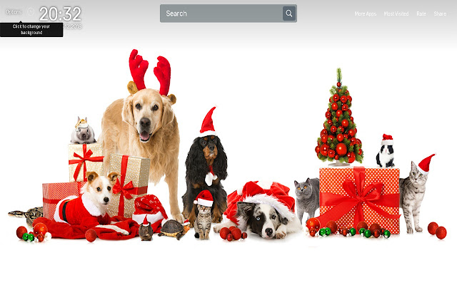 Christmas Dogs & Cats Wallpapers NewTab