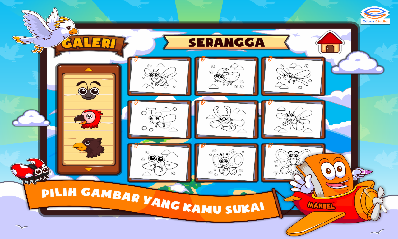 Marbel Mewarnai Hewan Udara Android Apps Google Play Screenshot Gambar