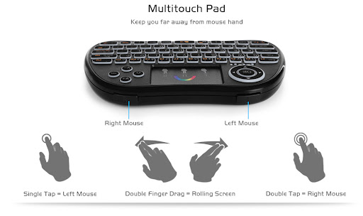 Title 7, H9 Wireless Backlit Colorful Touch Remote Contr...