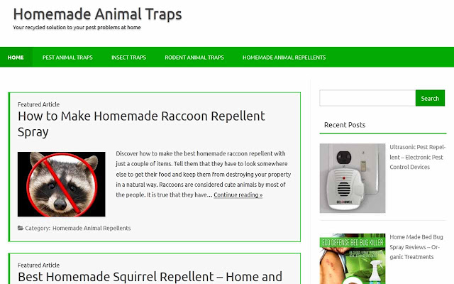 Homemade Animal Traps chrome extension