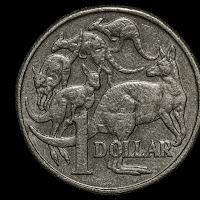 One Australian dollar di 