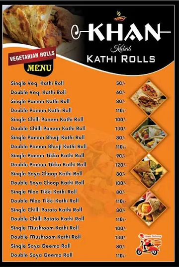 Khan Kabab Kathi Rolls menu 