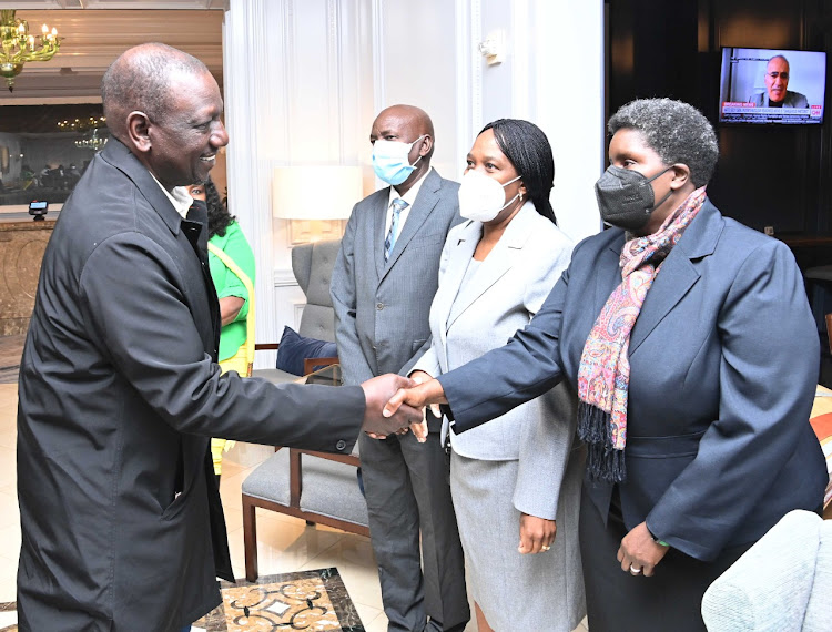 Deputy President William Ruto arrives in Washington, D.C on Monday morning, February 28, 2022.