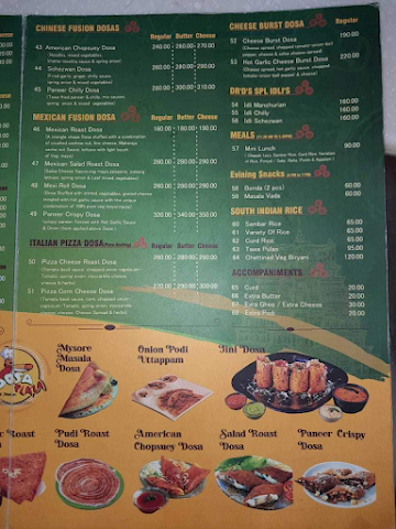 Dosa Plaza menu 