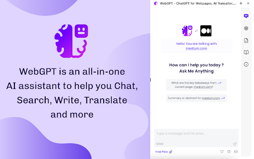 WebGPT - ChatGPT for Webpages, AI Transaltor, Free AI Copilot by ChatGPT-4