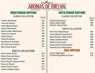 Aromas Of Biryanii menu 1