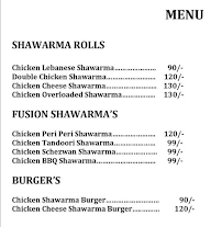 The Heaven Shawarma menu 1