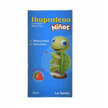 Ibuprofeno Niños La Santé 100mg/5ml Frasco x 120 ml  