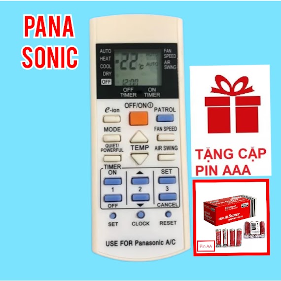 Điều Khiển Điều Hòa Panasonic 2 Chiều E - Ion_Remote Máy Lạnh Panasonic Bảo Hành Đổi Mới