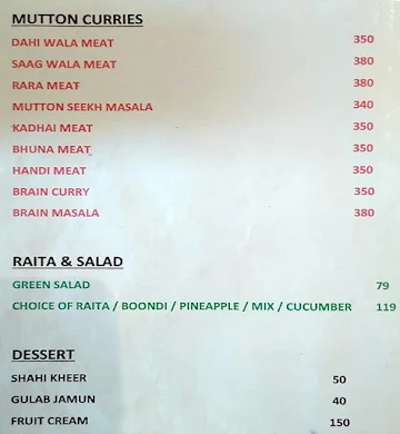 Kake Da Hotel menu 