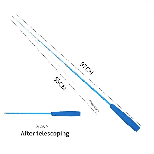Cat Teaser Wands Three-section Telescopic Fishing Pole Wand Kitten Funny Catcher Teaser Stick Rod Interactive Stick Teas
