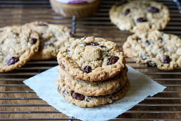 Cinnamon Peanut Butter Oatmeal Raisin Cookies