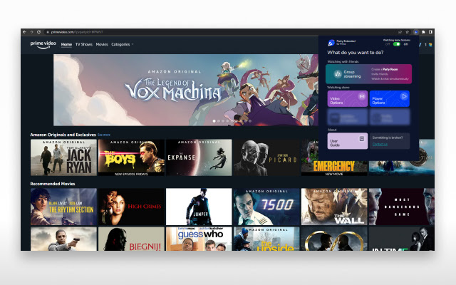 Prime Party Extended chrome extension