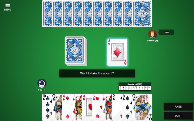 Gin Rummy  Play it online