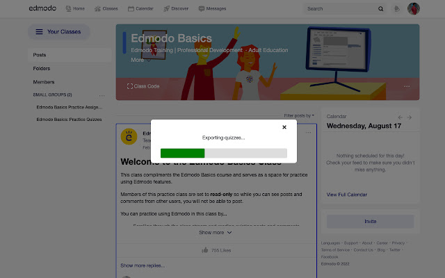 Edmodo Quizzes Export chrome extension