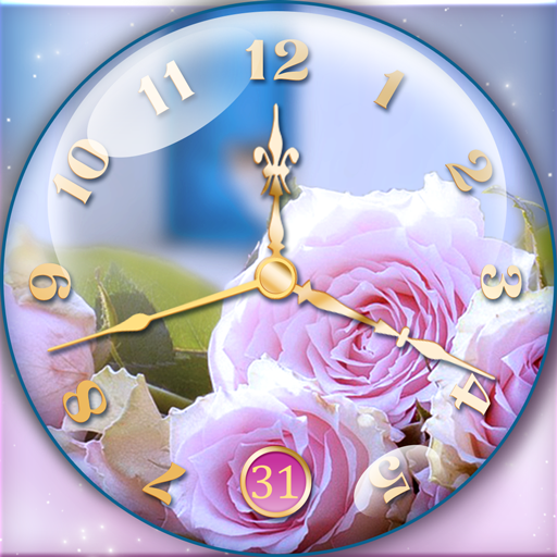 Rose Clock Live Wallpaper