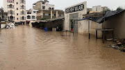 Flooding is seen in Lycee de Yoff Village in Dakar, Senegal, September 5, 2020, in this still image obtained from a social media video.   