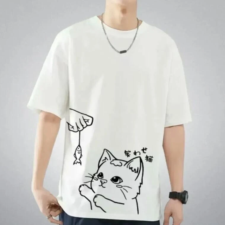 T-shirt décontracté col rond imprimé numérique européen et américain pour un confort quotidien design moderne respirant idéal pour l'été.