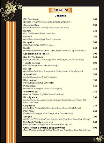 Great Punjab Family Restauant menu 