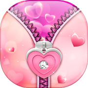 Love Heart Zipper Screen Lock  Icon