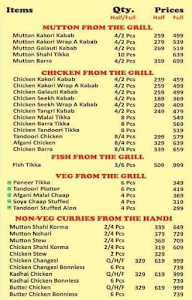 Alkakori Mughlai Food menu 1