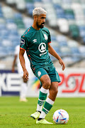 Abbubaker Mobara of AmaZulu FC during the DStv Premiership match between AmaZulu FC and Richards Bay at Moses Mabhida Stadium on October 05, 2022 in Durban.