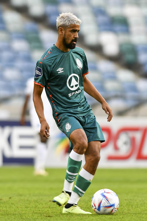 Abbubaker Mobara of AmaZulu FC during the DStv Premiership match between AmaZulu FC and Richards Bay at Moses Mabhida Stadium on October 05, 2022 in Durban.